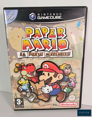 a close up of a nintendo game on a white surface