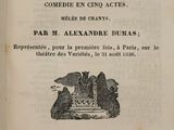 an old book with a black and white image on it
