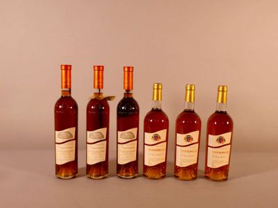 Trois bouteilles Rivesaltes Ambre 1995 et trois Muscat de Ri… - Photo 1