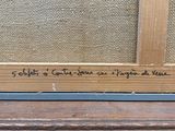 an image of a close up of a piece of wood with writing on it