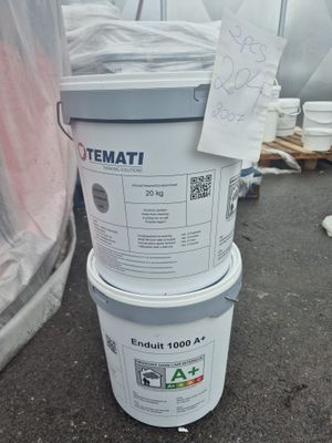 Lot de 2 seaux d’enduit intérieur de la marque Temati ,20 kg…