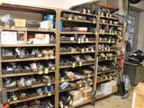 many shelves with many different types of tools on them
