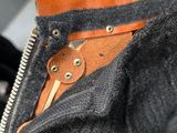 a close up of a person ' s pants with a zipper