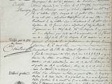 un document en noir et blanc sur lequel figure un point rouge