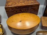 many different types of wooden items on the table
