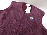 the vest is made of flee and has a small tag on it