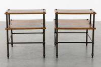 Maison Jansen (attribué) : paire de tables d'appoint, cuir e… (photo 5)