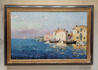 a picture of a painting hanging on the wall of a room