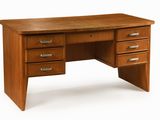 an image of a wooden desk with drawers and drawers