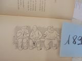 un dessin représentant un groupe de personnes assises sur un banc devant un livre