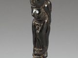 paire de figurines en bronze représentant un homme et une femme