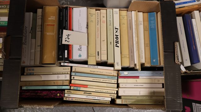 Lot de livres sur la littérature dont PROUST, BEAUDELAIRE, BATAIL...