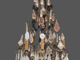 an image of a chandelier with shells hanging from it ' s ceiling