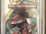 gros plan d'une boîte de cartes pokemon sur une table