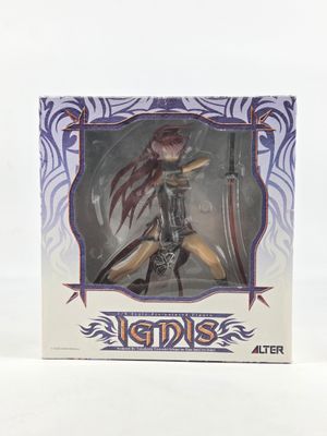 an image of a box with a figure of a woman holding a sword