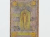 une image représentant un tableau où l'on voit une personne debout dans une embrasure de porte