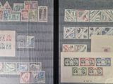 many different stamps displayed on a piece of paper