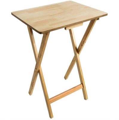 Home Vida Table Snack Pliante, Bois, Naturel, non contrôlé, …