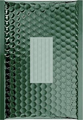 an image of a green bubble bubble mail bag with a white stripe