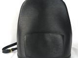 louis vuitton black leather backpack bag