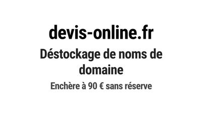 Nom de domaine devis-online.fr.