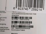 the back of a cell phone with a bar code on it