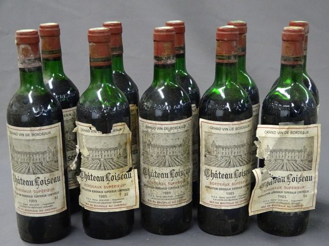 BORDEAUX SUPERIEUR, CHATEAU LOISEAU, 10 bouteilles de 1985