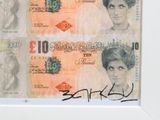 a picture of a picture of a picture of a woman on a bank note