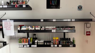 many shelves with different types of liquor on them