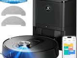 an image of a robotic vacuum cleaner with a remote control