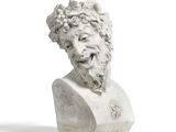 marble bust of a man with a beard and a wreath on his head