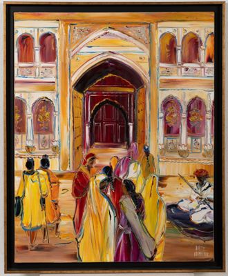 Christine HATTE-COUVREUR. Fête indienne, invitation au palai…