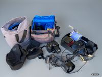 Ensemble de matériel photographique divers et en l’état.