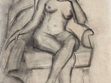 an image of a drawing of a nude woman sitting on a chair