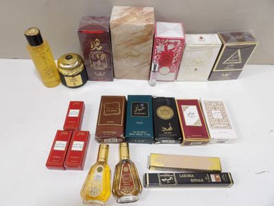 de nombreux parfums différents sur la table
