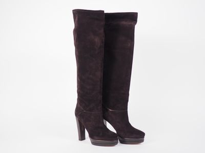 Vanessa BRUNO Paire de cuissardes à talon et plateforme en c…