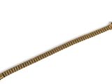 an image of a close up of a gold bracelet on a white background