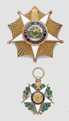 three medals of the order of merit of the order of the order of the order of the order of the order of the order of the crown of the order of