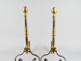 paire de chandeliers anciens en laiton