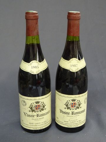 VOSNE ROMANEE, René TARDY et FILS, 1 bouteille de 1985 et 1 de 19...