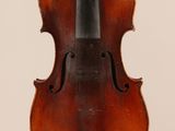 un vieux violon avec un fond en bois et un archet