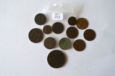 un lot de pièces de monnaie posées sur une table