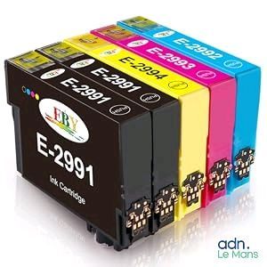 a set of four ink cartridges in different colors on a white background