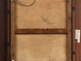 an image of a painting of a window with a wooden frame