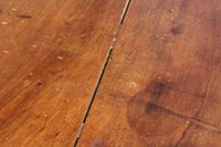 Table en bois fruitier à double plateau mobile, ceinture lég… (photo 4)
