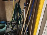 a lot of tools that are sitting in the corner of the room