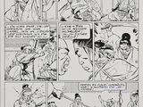 an image of a page from a comic book with a picture of a man holding a sword