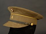 a hat on a mannequin head with a number six on it
