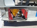 a close up of the rear end of a trailer