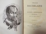 a book with a drawing of a man in a suit